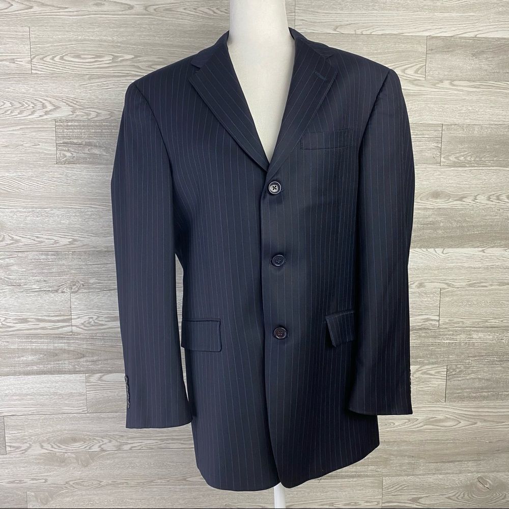 Austin Reed Navy Pinstripe 3 Button Sport Coat